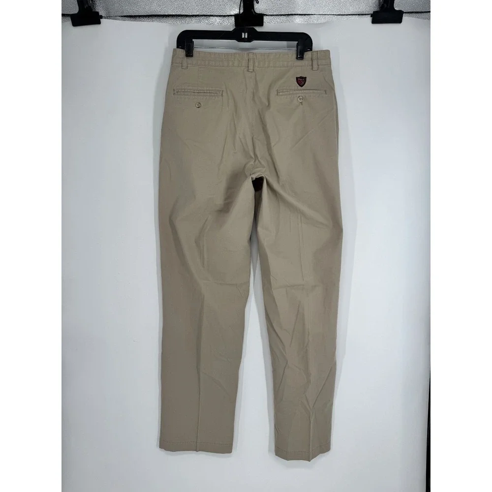 Polo Golf Ralph Lauren Links Chino Pants Mens 34x34 Khaki Straight Leg Pleated